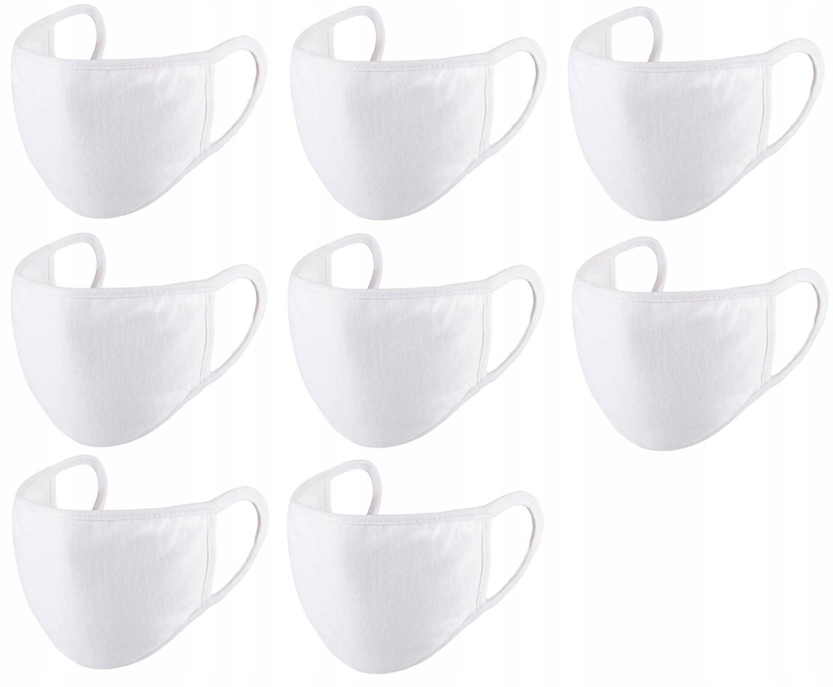 8x Witte 3-laags Gezichtsmaskers - Comfortabel en Ademend