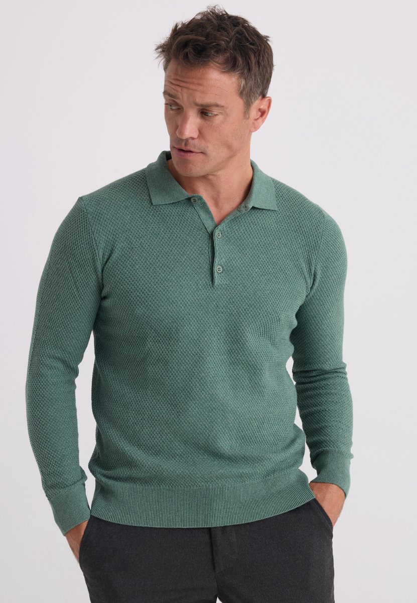 Felix Hardy Trui Met Polokraag - 100% Katoen Heren Groen - Xl