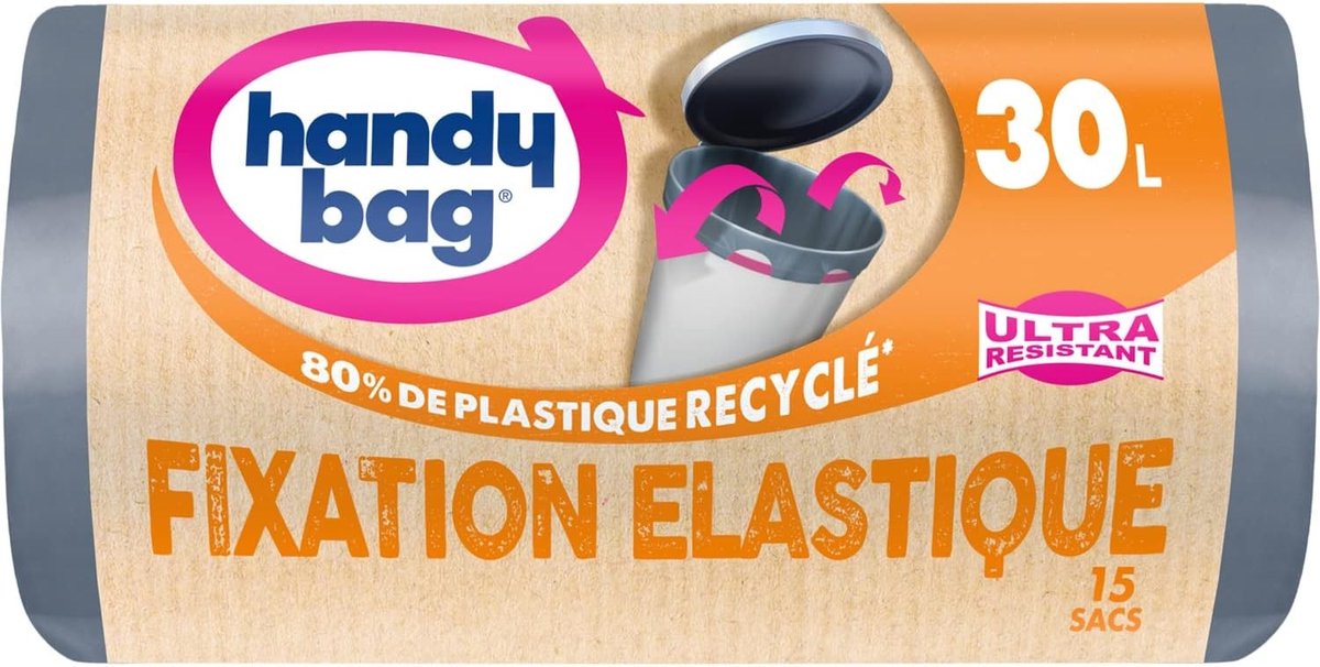 Vuilniszakken met Elastische Bevestiging - 30L - Extra Sterke Drielaagse Folie - Voor Efficiënt Afvalbeheer