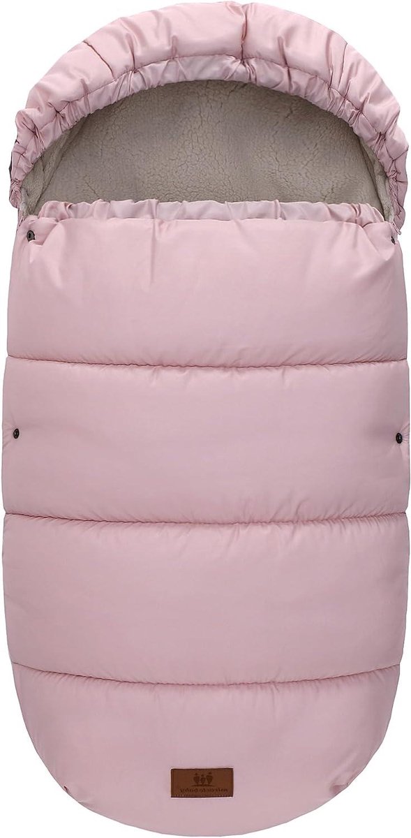 Baby Voetenzak - Winterzak Kinderwagen - Warm Blijven - Waterafstotend Materiaal - 90 x 48 cm - Lichtroze