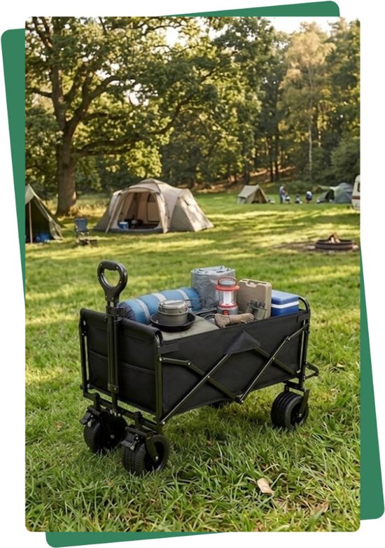 Opvouwbare bolderkar 115 x 53 x 74-97 cm - 150 kg - achterklep - met tafelblad 50 x 86 cm van Opvouwbare Bolderkar — afbeelding 5