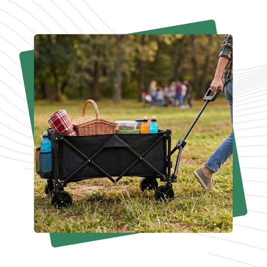 Verticaal opvouwbare bolderkar 80 x 42 x 60-97 cm - 100 kg - compact paraplusysteem — afbeelding 4