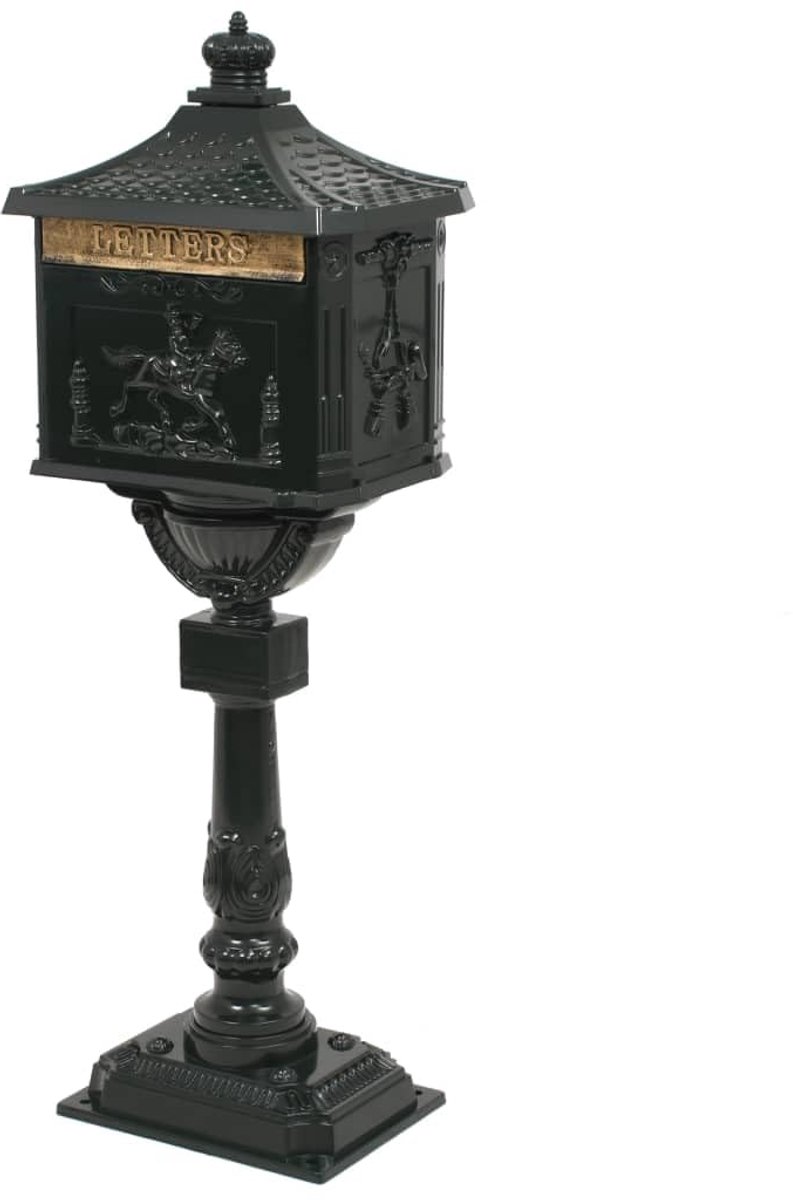 Famanu – Staande brievenbus in vintage stijl, roestbestendig aluminium, groen