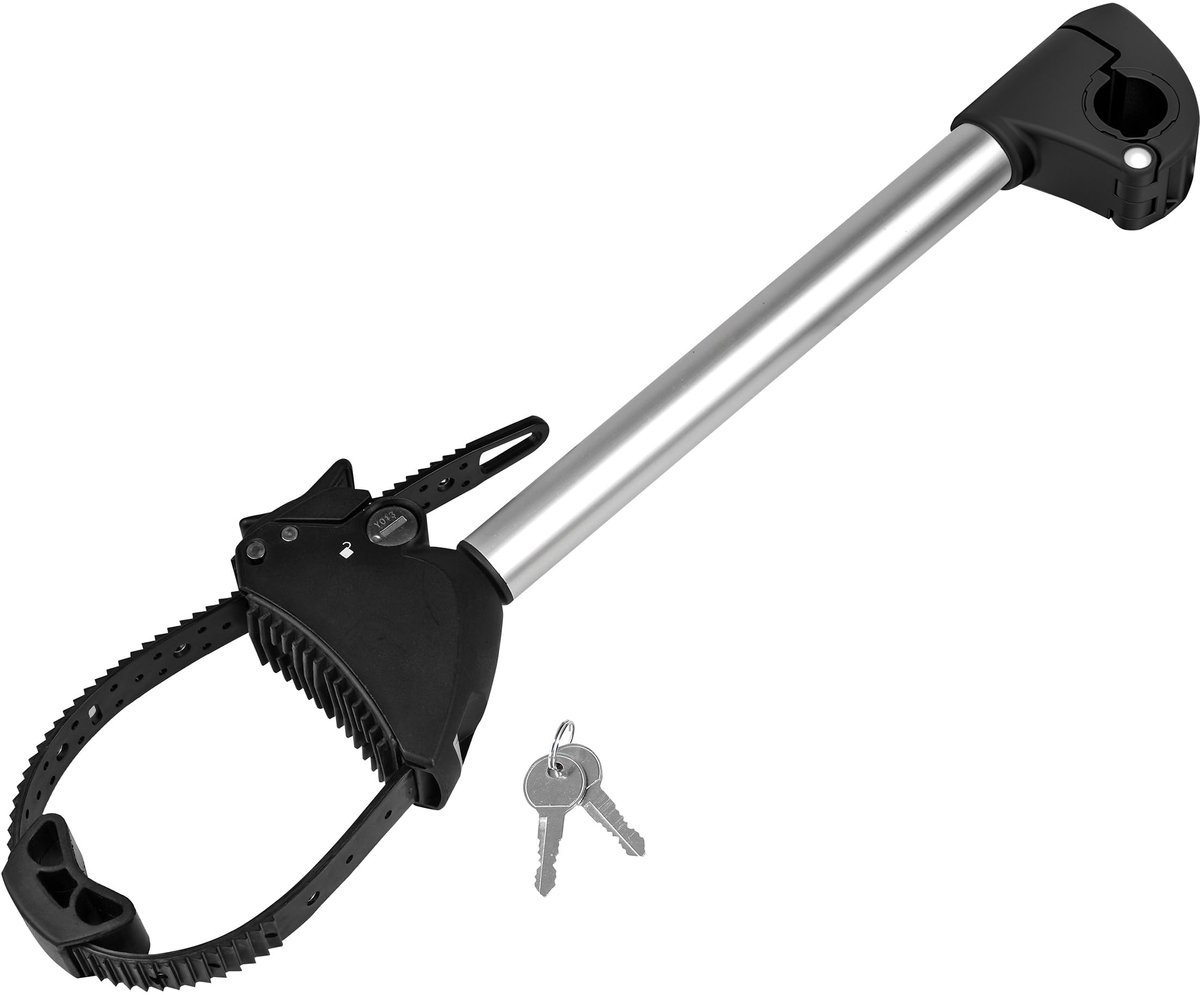 Famanu – Strap framehouder voor lang Ø 25 + 30 mm, zwart/zilver