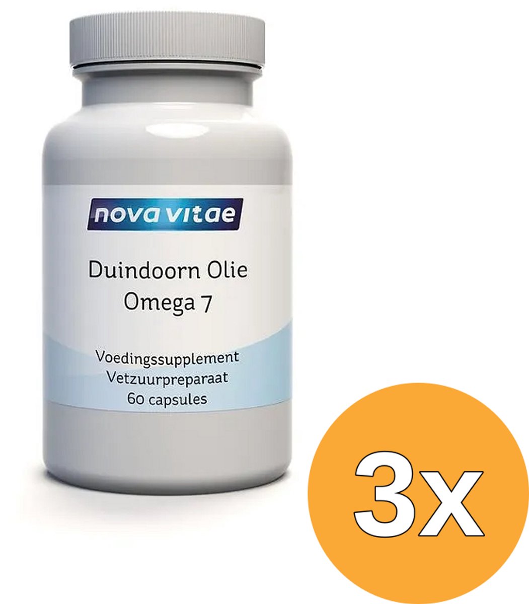 3x Nova Vitae Duindoorn Olie Omega 7 (60 capsules)