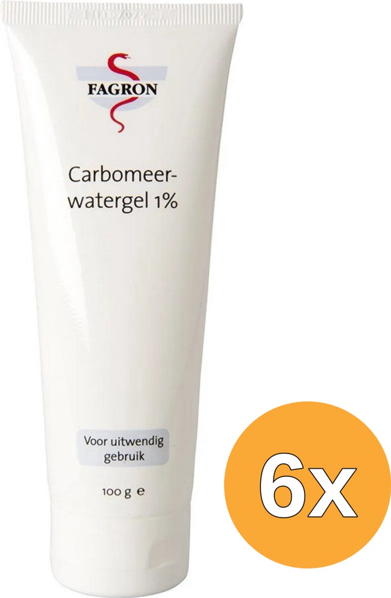 Fagron Carbomeerwatergel 1% FNA - 6 x 100g - Voordeelverpakking