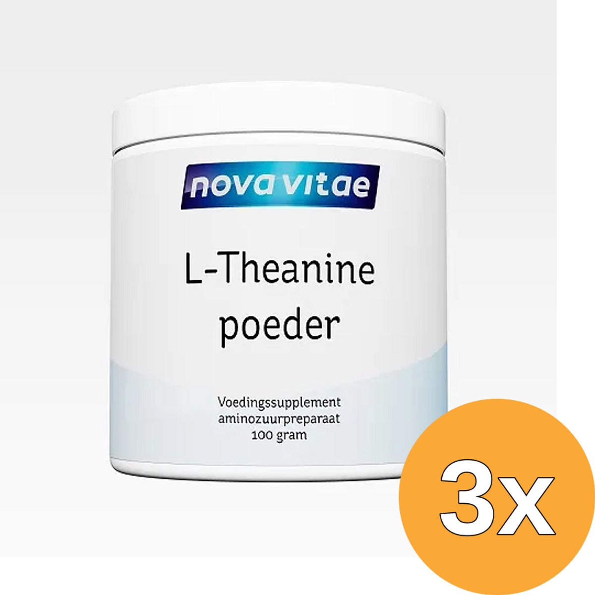 3x Nova Vitae L-Theanine Poeder (100 gr)