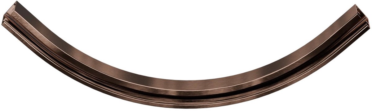 Micro Line buitenbocht-connector voor mini 1-fase railsysteem, afwerking brushed bronze, Premium collectie