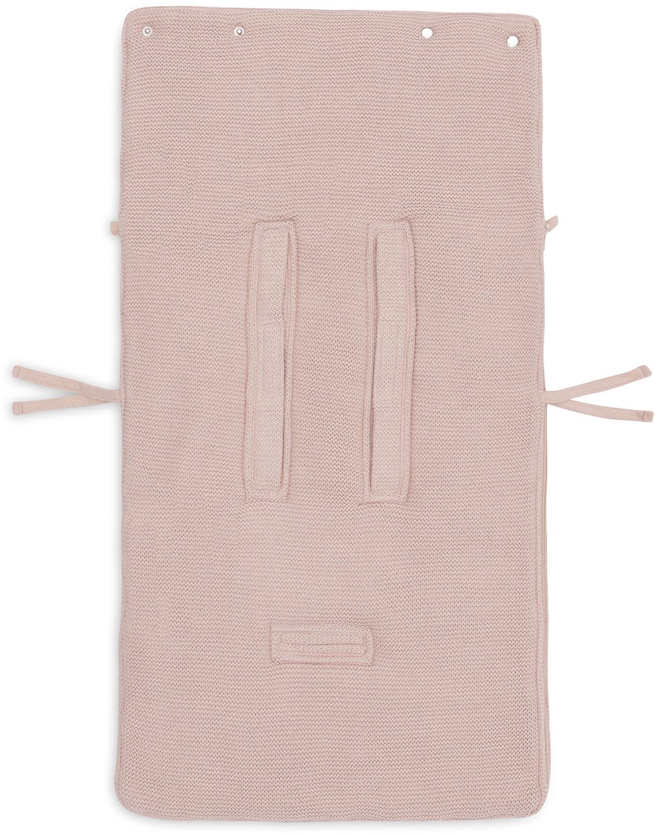 Jollein Voetenzak voor Autostoel & Kinderwagen - Basic Knit - Katoen - 42x82cm - Wild Rose – foto 3