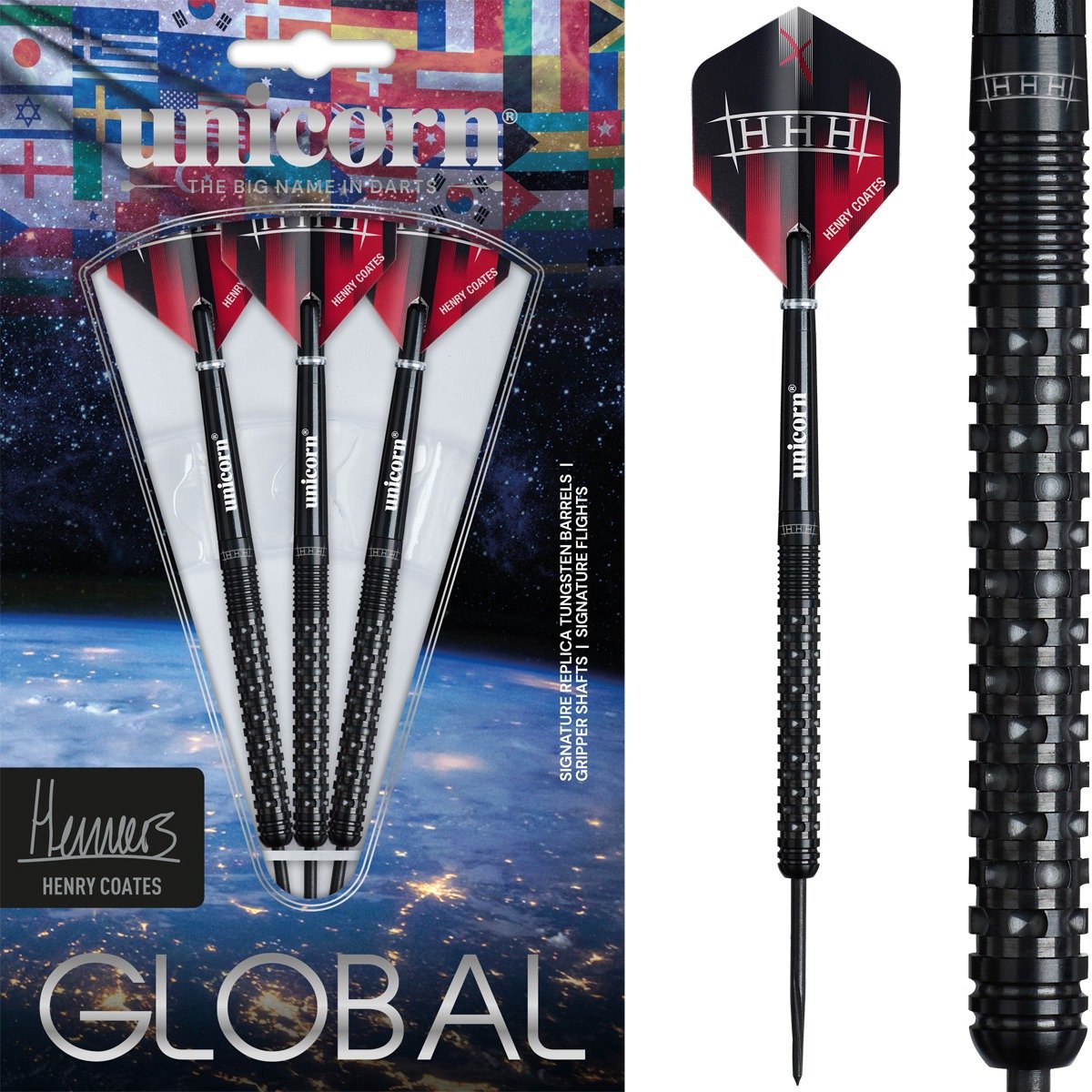 Unicorn Henry Coates Phase 2 90% - Dartpijlen