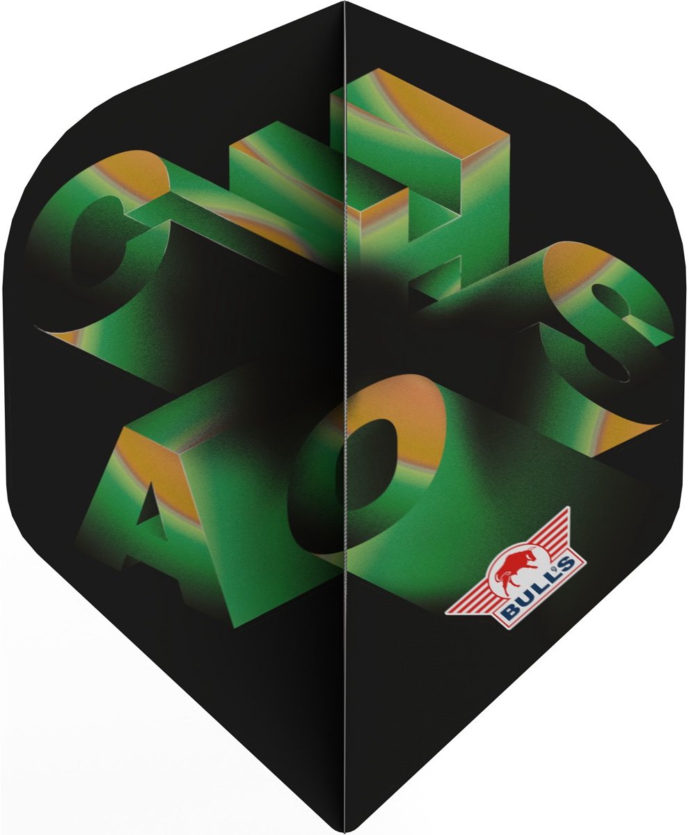 Bull's Chaos Green NO2 - Dart Flights
