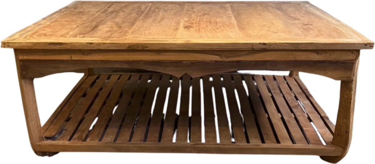 Var Salontafel met Gebogen Poten – 140 x 100 x H54 cm – Tijdloos Design Zie foto