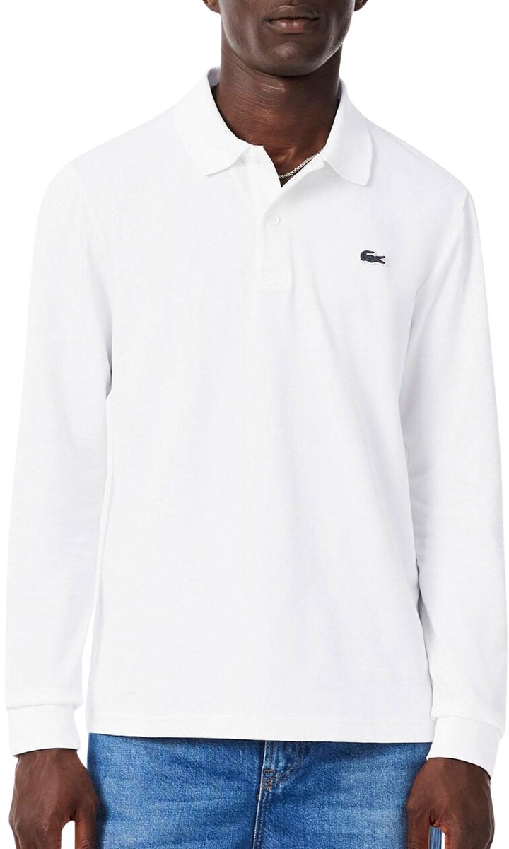 Lacoste Regular Fit Longsleeve Polo Heren Wit