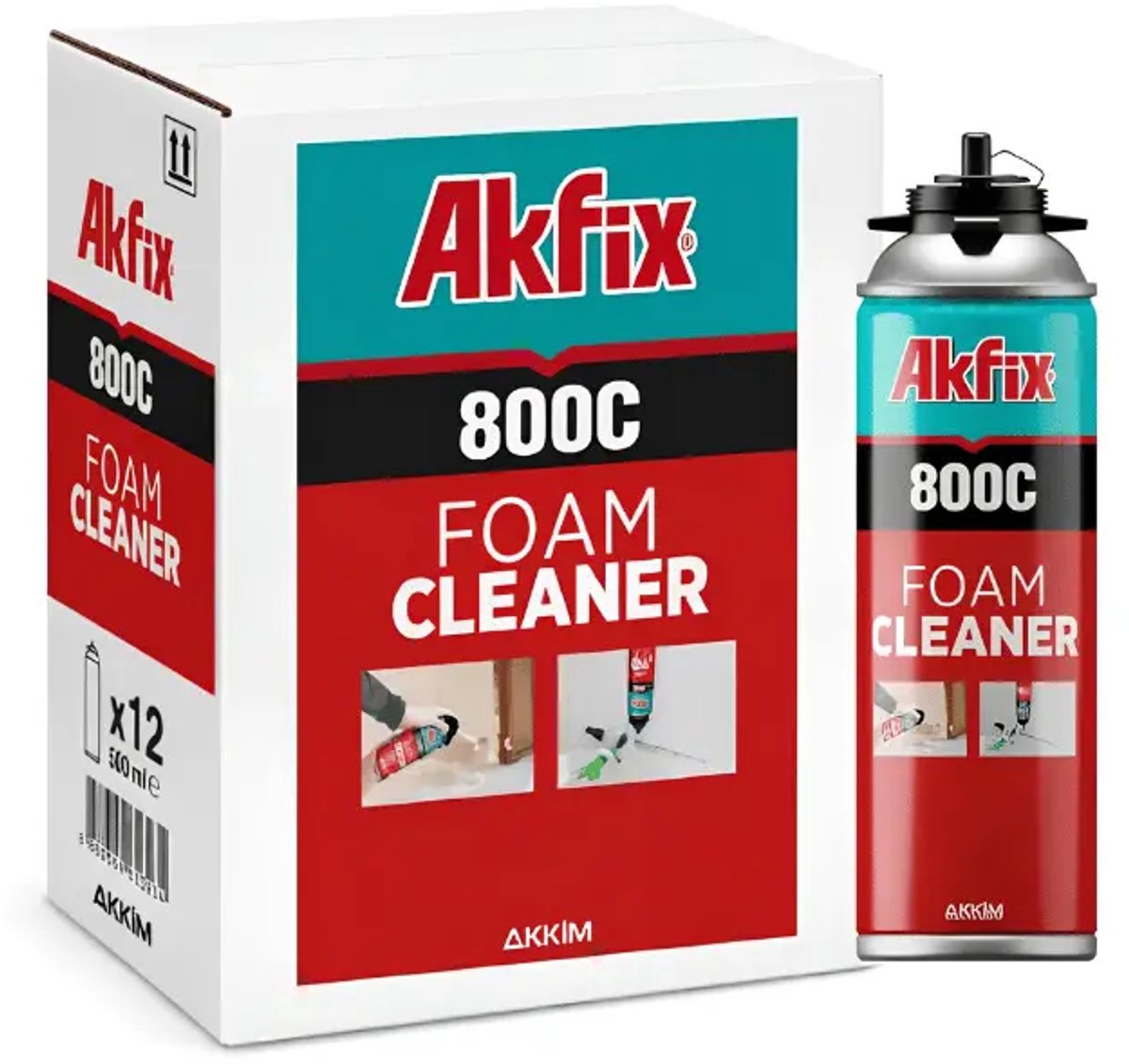 Akfix 800C Foam Cleaner PU-schuimreiniger 500 ml - doos 12 stuks