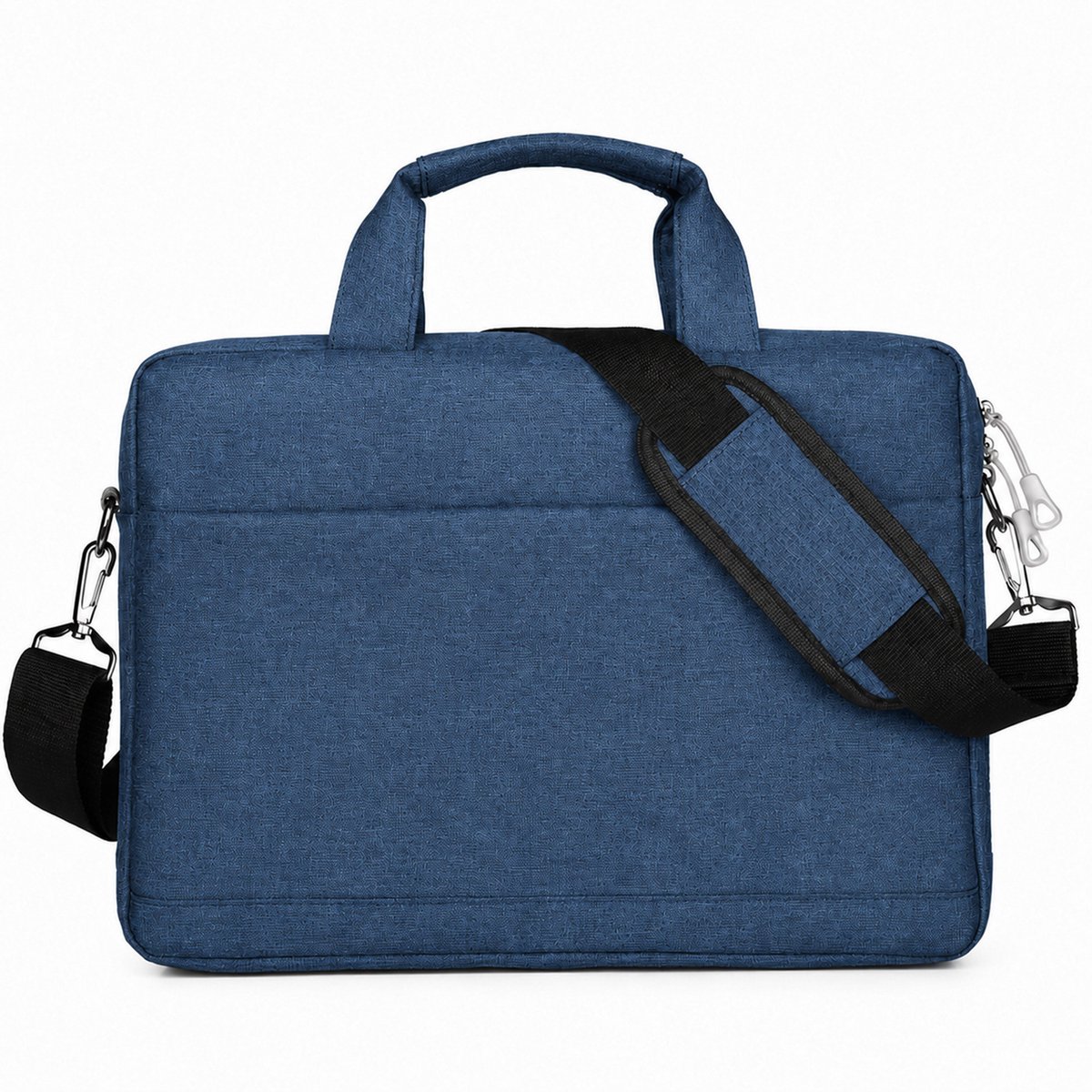 Laptoptas - Gewatteerde Laptophoes met Ritssluiting - Geschikt voor Dames en Heren - Perfect voor Zakelijk School en Kantoor - Formaat 37x28x7 cm - 1 Stuk - Blauwe Kleur