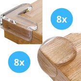 Luxuriq Hoekbeschermers Baby - 16 stuks - Ronde Vorm + L-Vormig - Transparant - Tafelhoek Beschermers Kind - BPA-vrij & Veilig