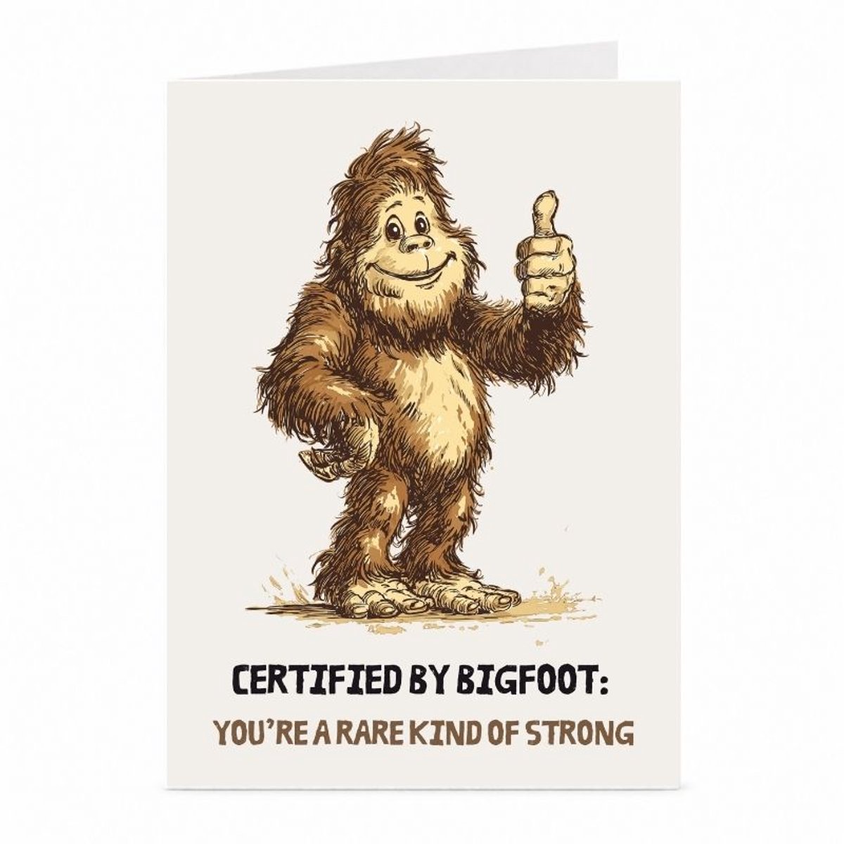 Bigfoot - Motivatiekaart - JustTheCardGuy - A6 met envelop