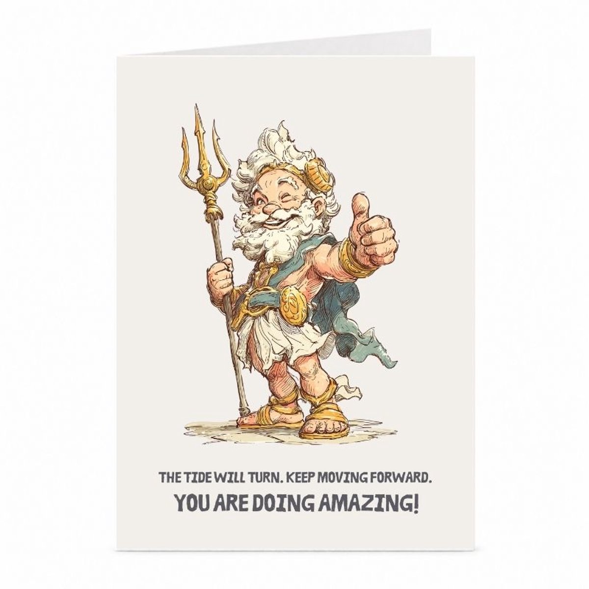 Poseidon - Motivatiekaart - JustTheCardGuy - A6 met envelop