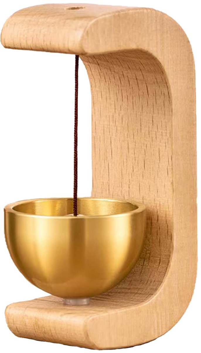 Magnetische deurbel van Bodhi-hout met windspel geluid