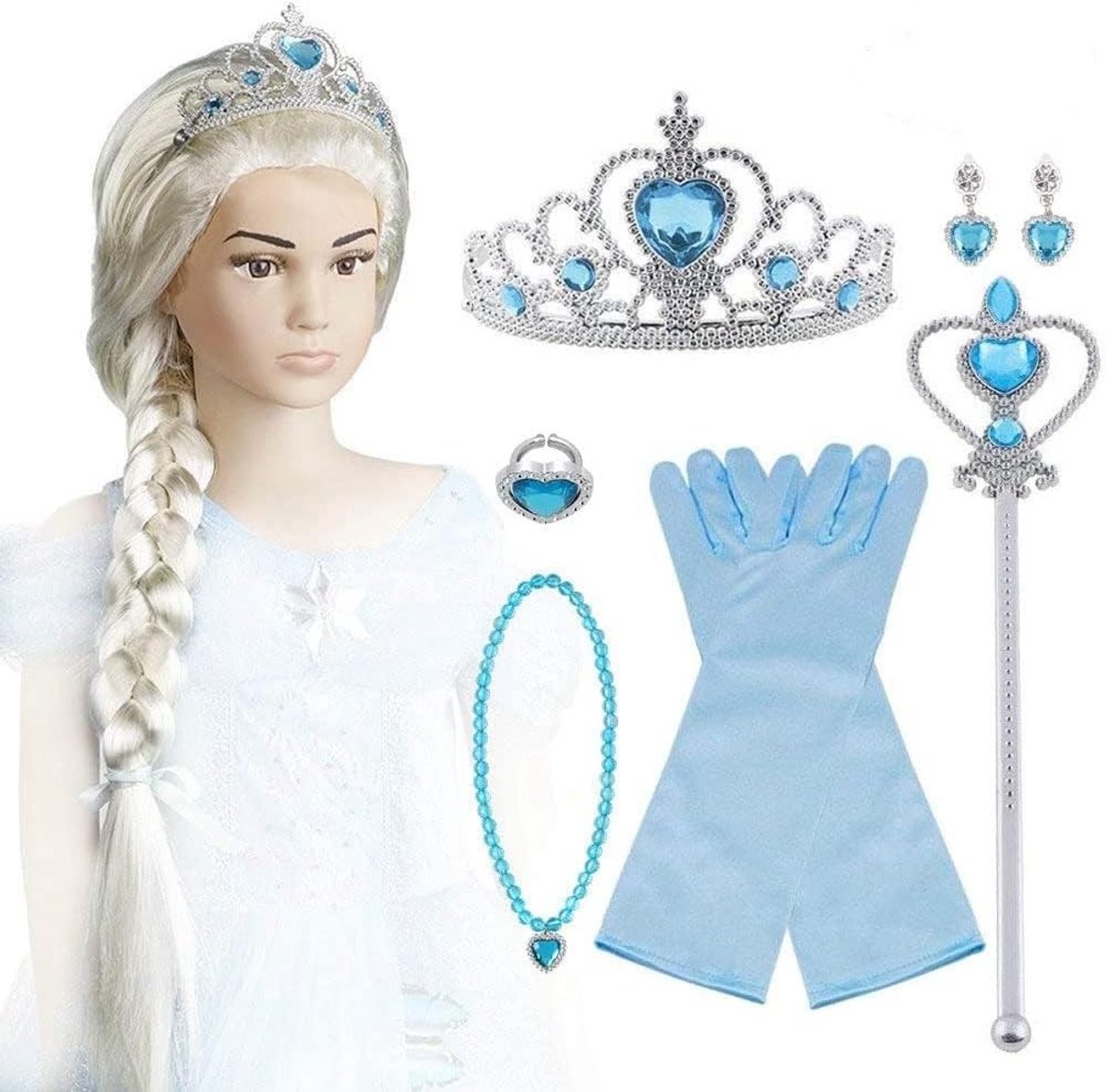 Prinsessen kostuumaccessoires voor meisjes, inclusief kroon, toverstaf, handschoenen, sieraden en meer voor een betoverende verkleedervaring