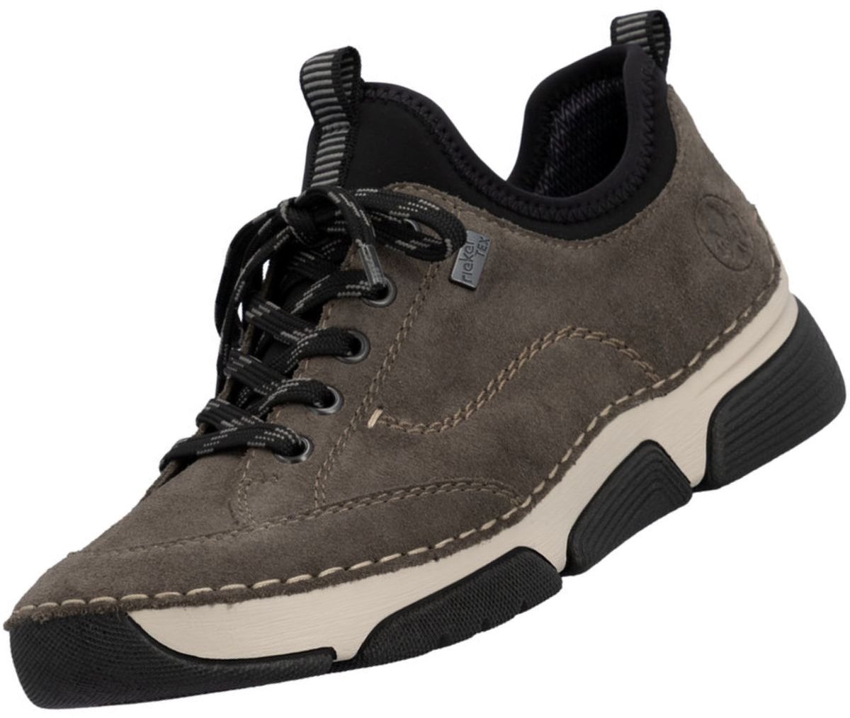 Rieker dames leren lage schoenen grijs 45976-45