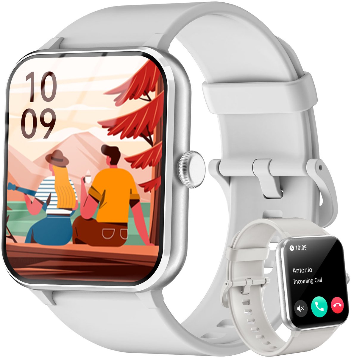 Blackview Smartwatch - R50 - Stappenteller - Hartslagmeter - fitnesstracker - Watch Dames & Heren - fitnesshorloge - Android & iOS - Grijs