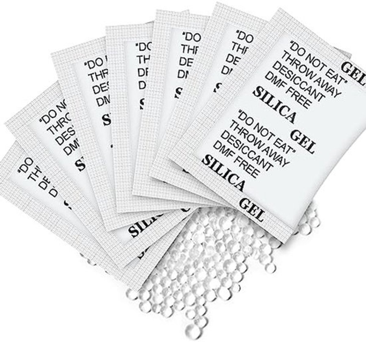 Droogzakjes silicagel 60 stuks - Vochtabsorberende zakken voor kleding, voedsel en keuken