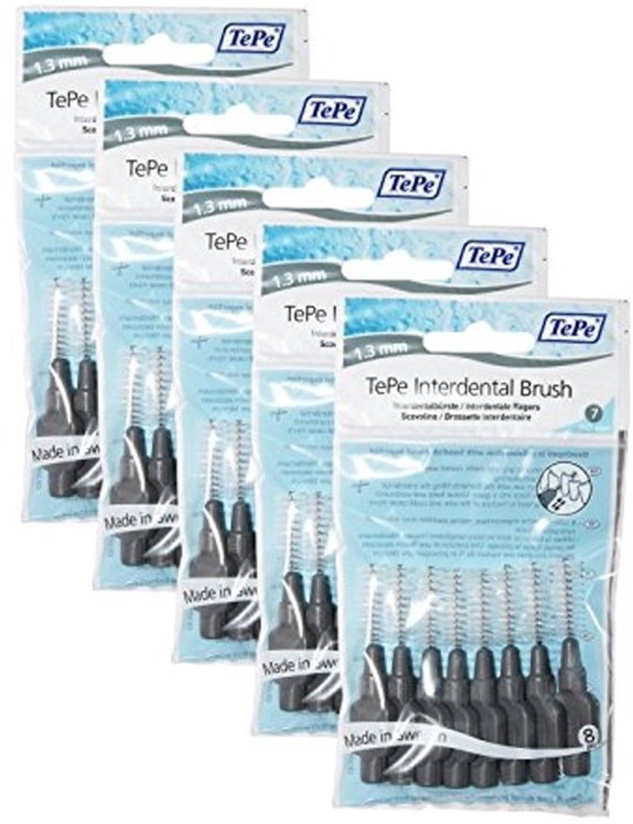 Interdentale borstel 1.3 mm - 40 stuks (5 verpakkingen)