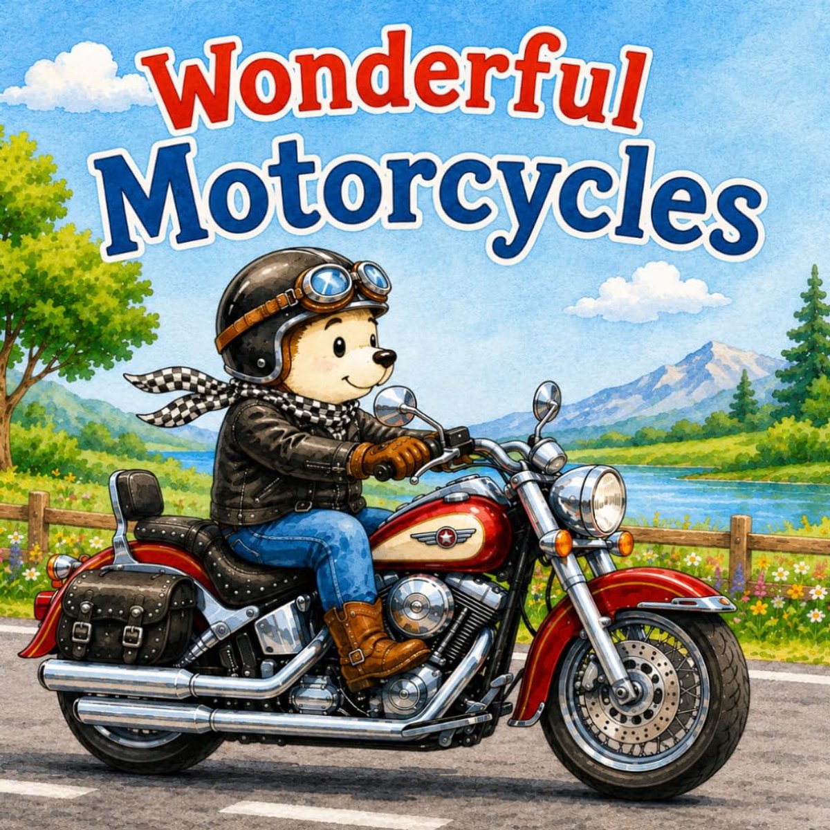 Wonderful Motorcycles: Lovely Animals on Amazing Bikes - Motorcycle Book for Toddlers - ShopVlot