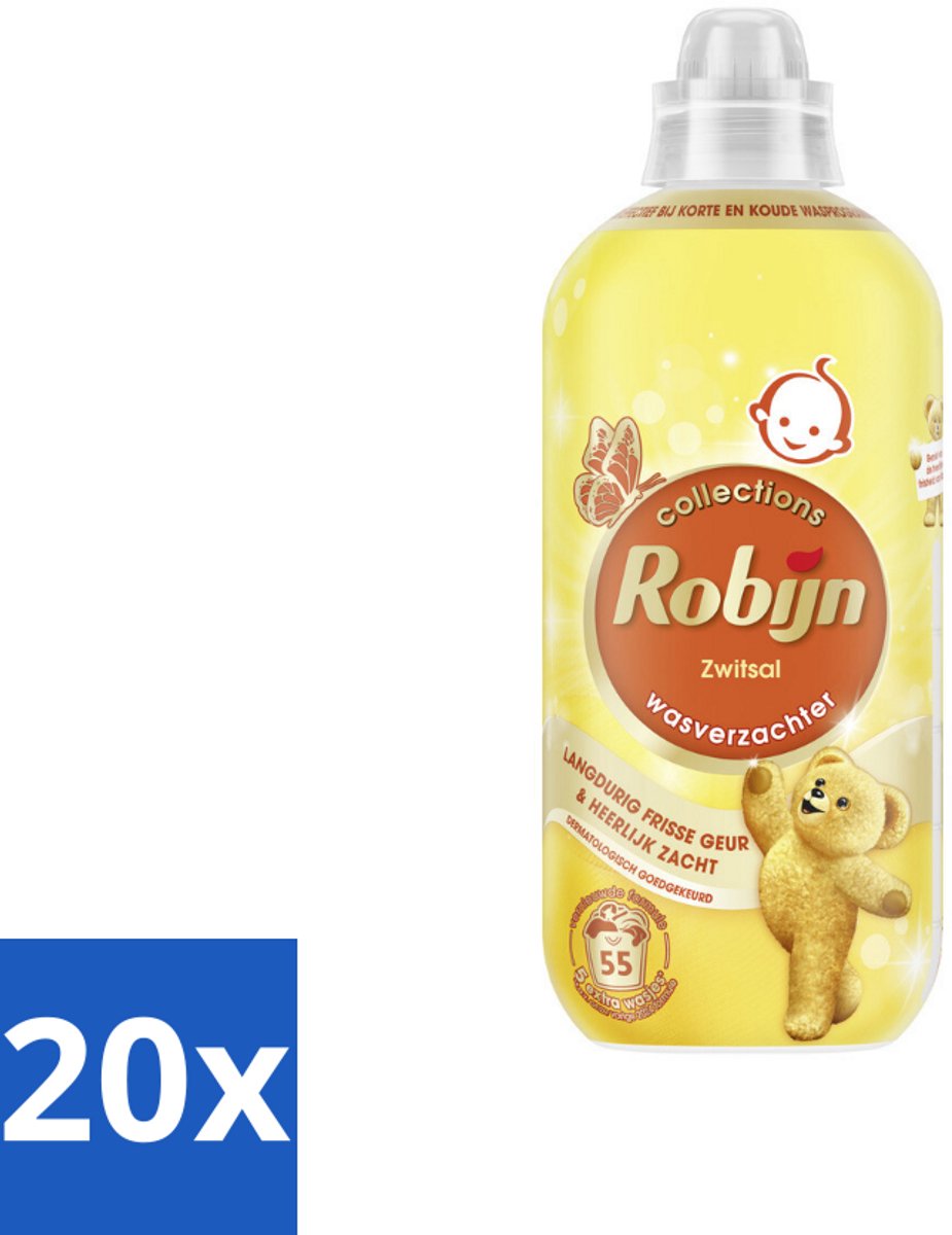 20 x Robijn – Wasverzachter – Zwitsal – 1,1 L - Koffiezetapparaat