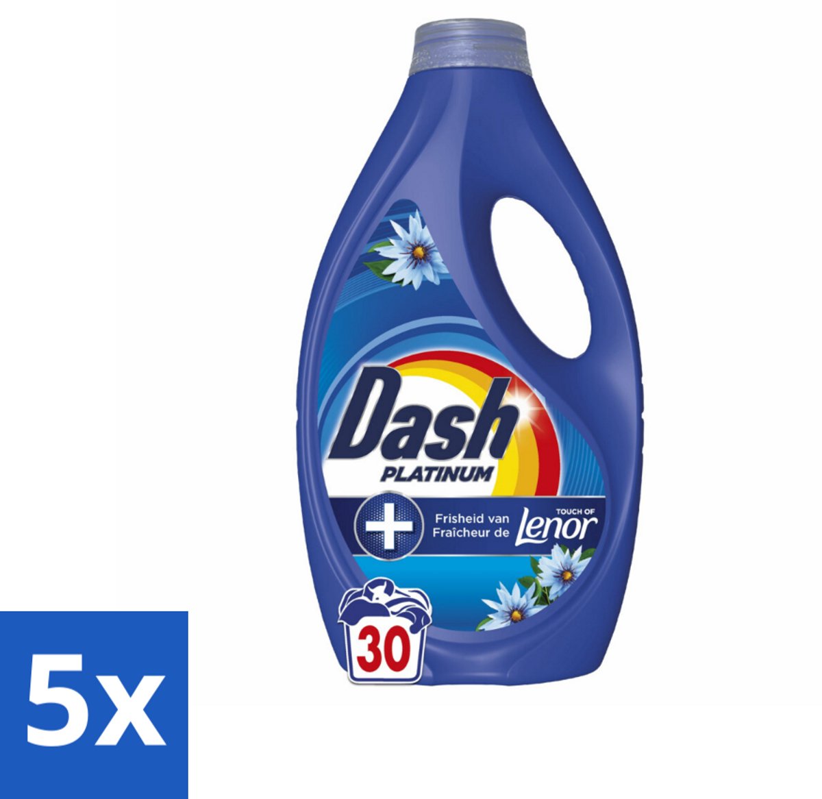 5 x Dash – Wasmiddel – Zeebries – 1350 ml - Zeebries - Vlekverwijdering - Frisse Geur - Wasmiddel - Vloeibaar Wasmiddel