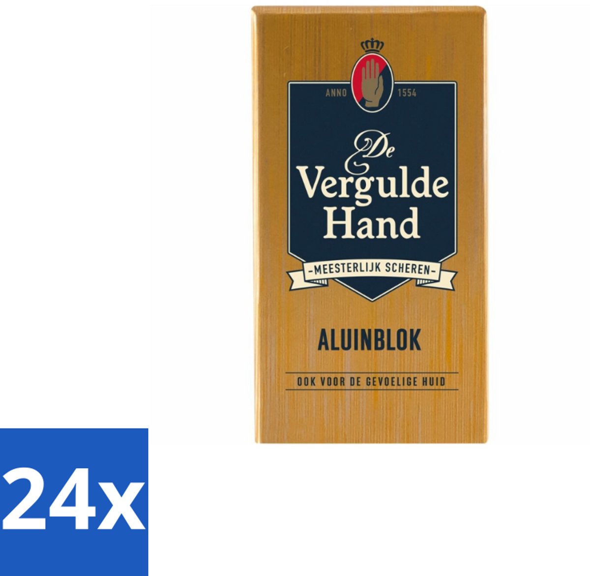 24 x Vergulde Hand - Aluinblok - 75gr - Aluminiumblok - Scheerwondje - Bloedstilstand - Huidverzorging - Scheerirritatie
