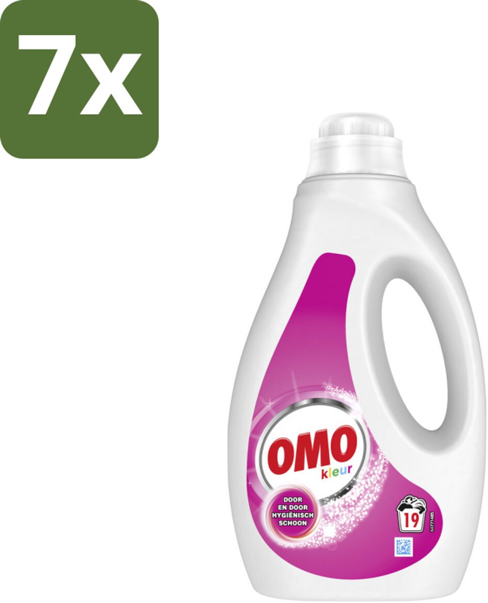 7 x OMO – Vloeibaar Wasmiddel – Kleur – 19 Wasbeurten – 950 ml - Koffie - Koffiezetapparaat - Koffiezetapparaat