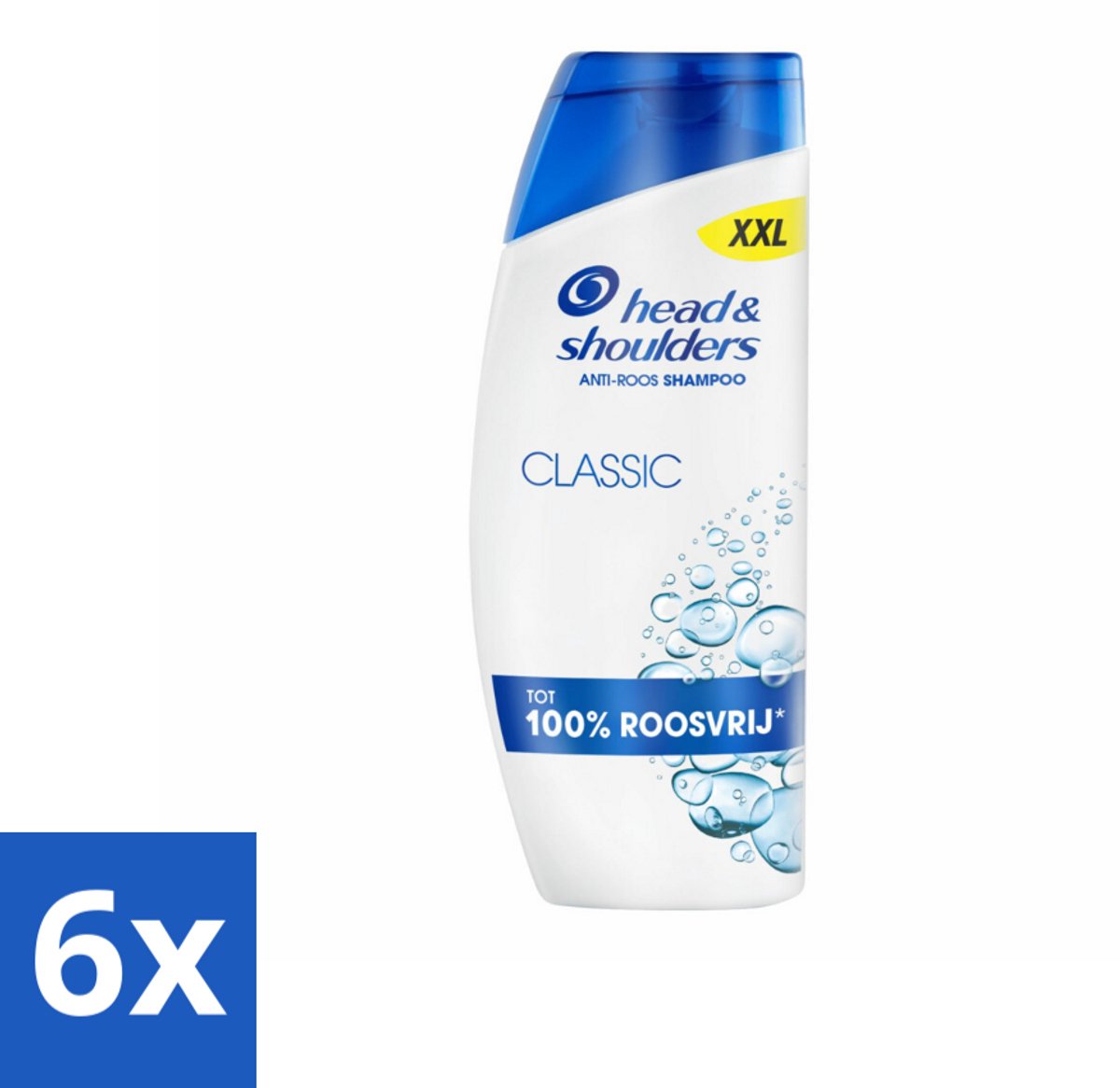 6 x Head & Shoulders – Shampoo – Classic – 625 ml - Anti-roos Shampoo - Roosvrij Haar - Gezonde Hoofdhuid - Microbiome Balance - Fris Haar