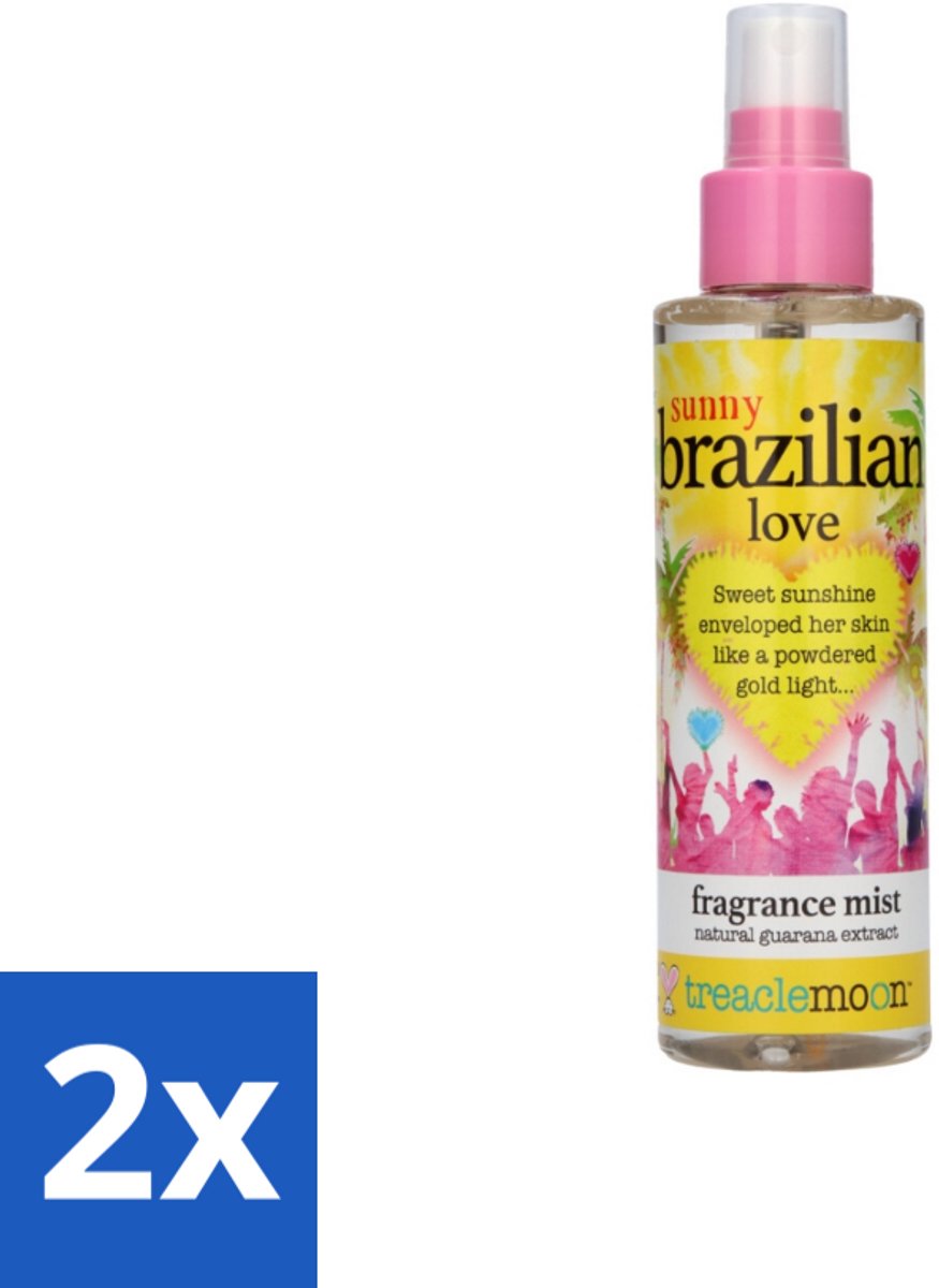 2 x Treaclemoon – Body Mist – Brazilian Love – 150 ml - Lichaamsspray - Verfrissend - Hydraterend - Guarana - Zomerse Geur