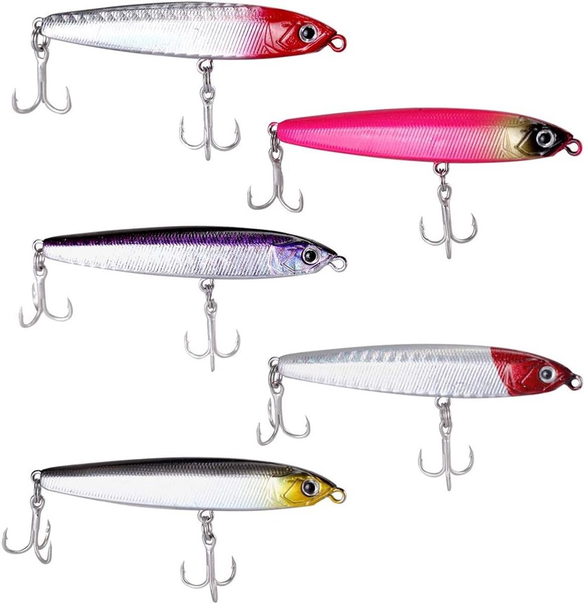 Lifelike Pencil Popper voor Vissen - Langzaam Zinkend Hard Bait voor Zoet- en Zoutwater, Ideaal voor Baarsvisserij