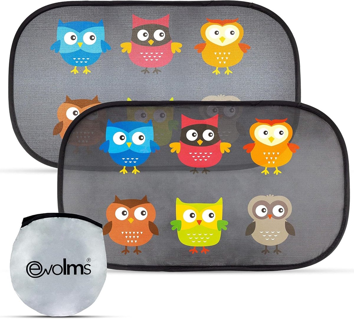 Zonwering Auto voor Kinderen - Grijs - 51 x 35 cm - Statische Montage zonder Zuignappen - Universeel Gebruik