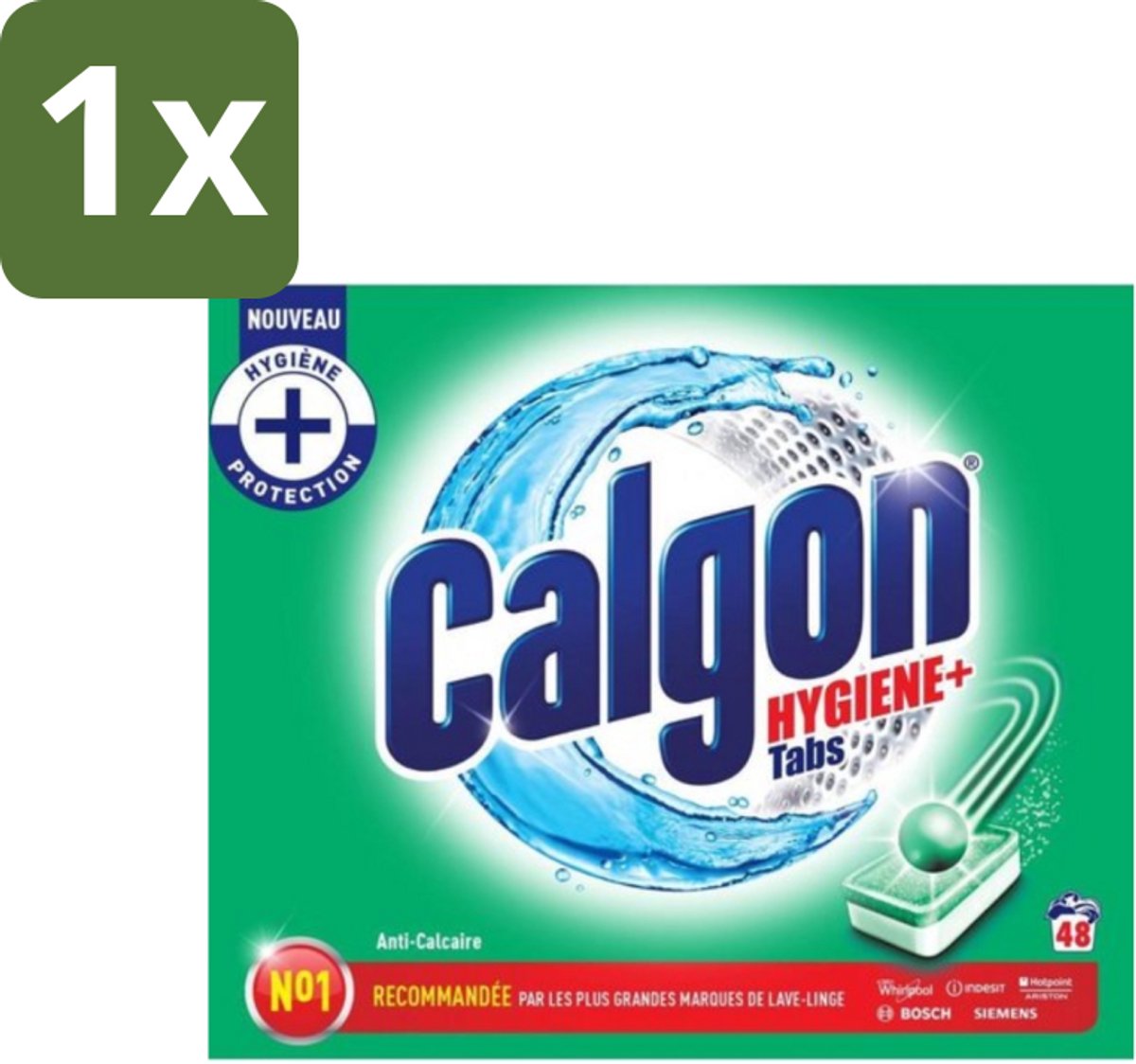 Calgon - Wasmachinereiniger - Tegen Kalkaanslag - 48 Tabletten - 1 stuk