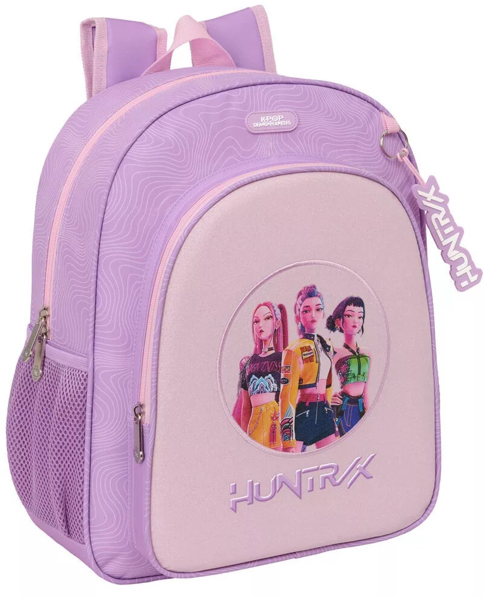 KPop Demon Hunters Rugzak 38 cm – Schooltas – 2 Vakken – Gewatteerde en Verstelbare Schouderbanden – Paars, Roze, Lila
