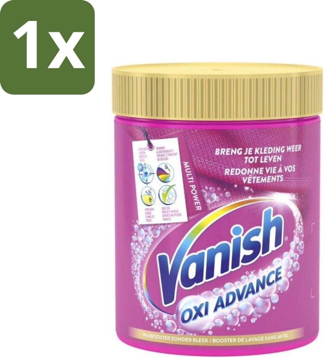 Vanish Oxi Advance - Vlekkenverwijderaar Poeder - Zonder Bleek - Gekleurde Was - 840 Gram - 1 stuk