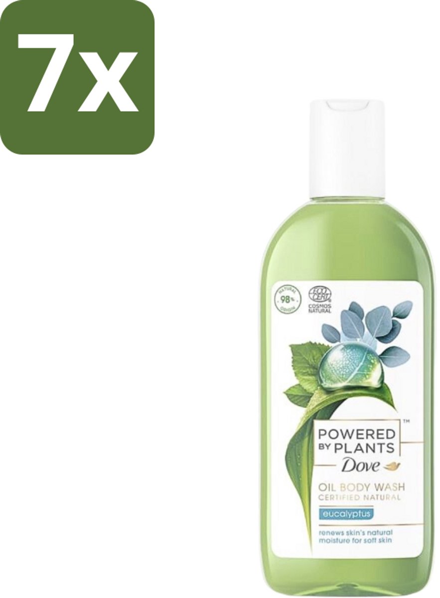 Dove Powered by Plants - Oil Body Wash - Eucalyptus - 250 ml - Bulkverpakking - 7 stuks