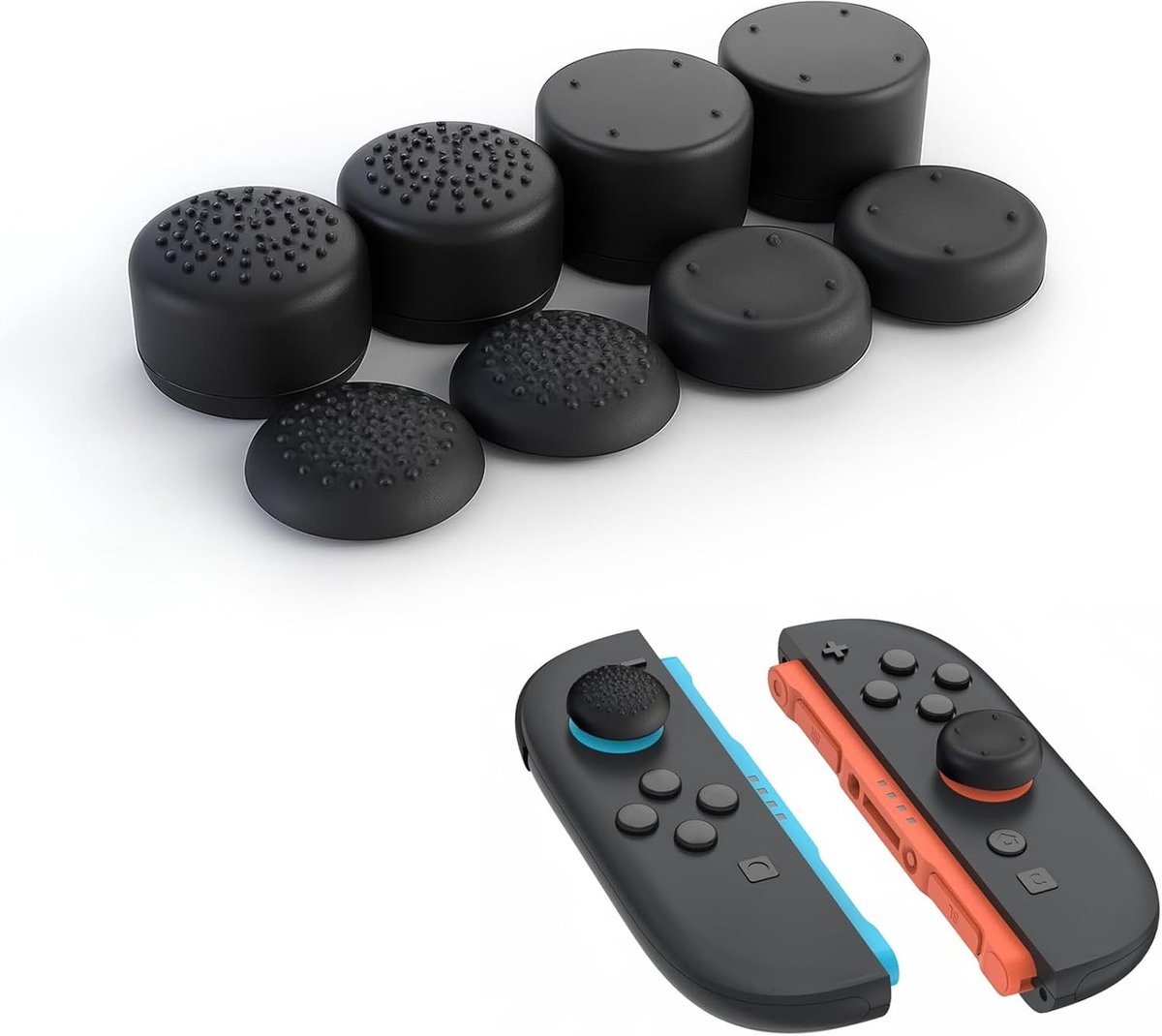 Ergonomische siliconen controller caps voor Nintendo Switch 2 - 4 paar, duurzaam en antislip voor optimaal speelcomfort en grip