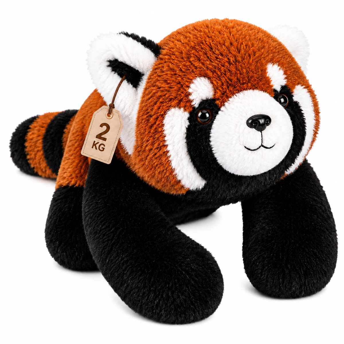 Nolita Verzwaringsknuffel 2 kg voor Volwassenen en Kinderen - Zwaarte knuffel – Rode Panda 65 cm met Extra Lange Knuffelarmen