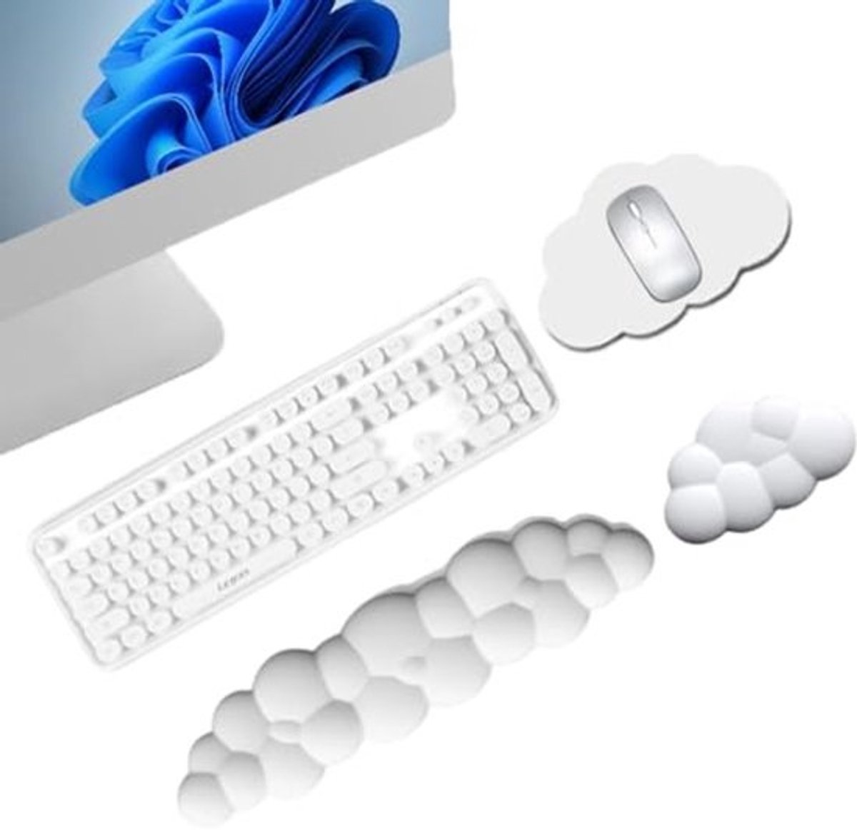 Ergonomisch Palmsteun Set voor Toetsenbord en Muis - Zacht en Comfortabel
