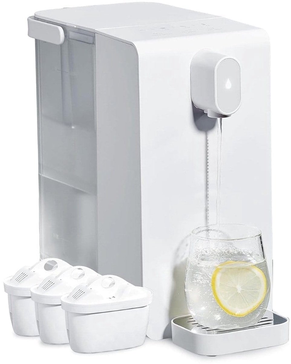 Klarven® Waterkoker - Instant heet water, Kinderbeveiliging, Filtert verontreinigingen - Wit - B 14 x D 29 x H 24 cm