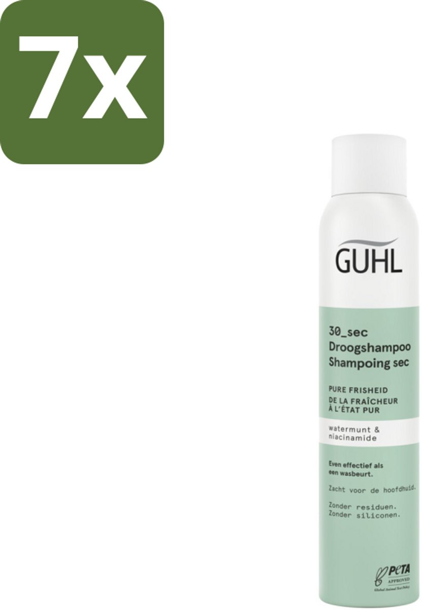 Guhl – Droogshampoo – Pure Frisheid 30 sec – 200 ml - Bulkverpakking - 7 stuks