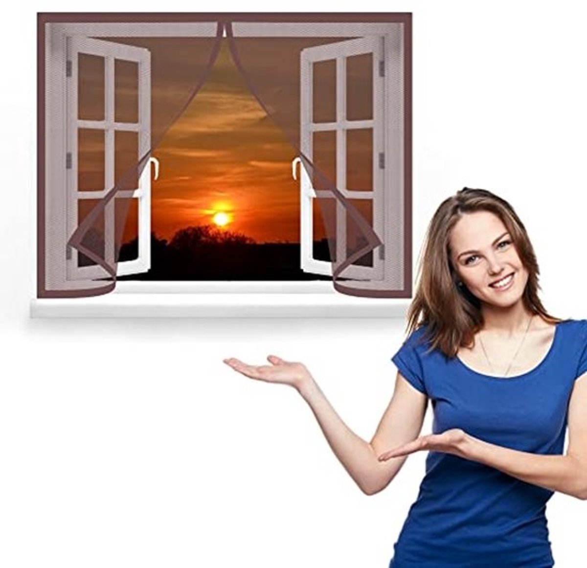 Vliegengordijn 130 x 90 cm – Transparant Vliegengaas voor Openslaande Deuren en Terrasdeuren