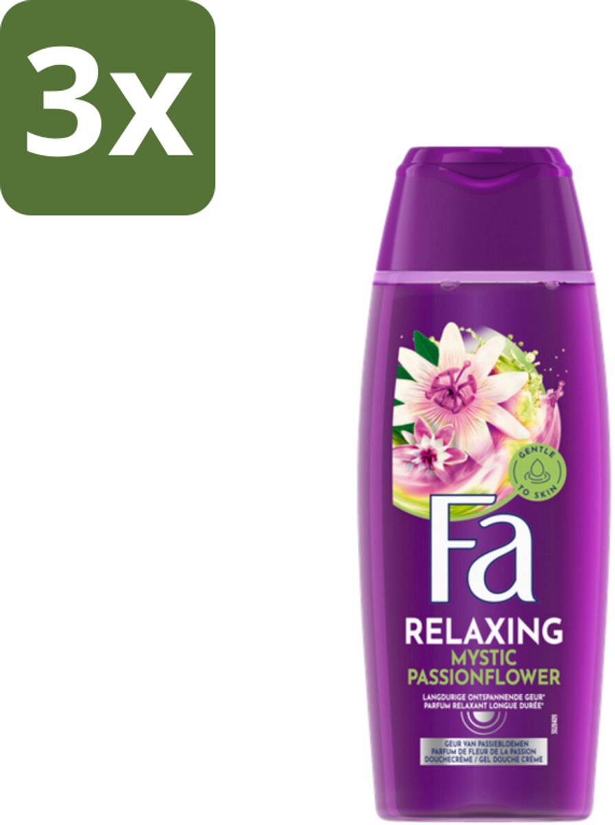 Fa – Douchegel – Mystic Moments Shea Butter & Passion Flower – 250 ml - Bulkverpakking - 3 stuks