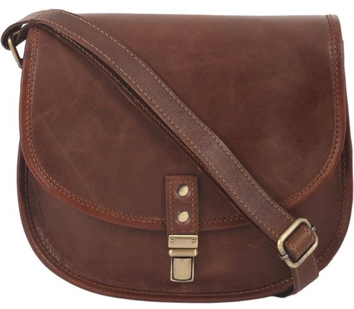 Dames Echt Leren Crossbody Schoudertas - Boho Chic Reistas