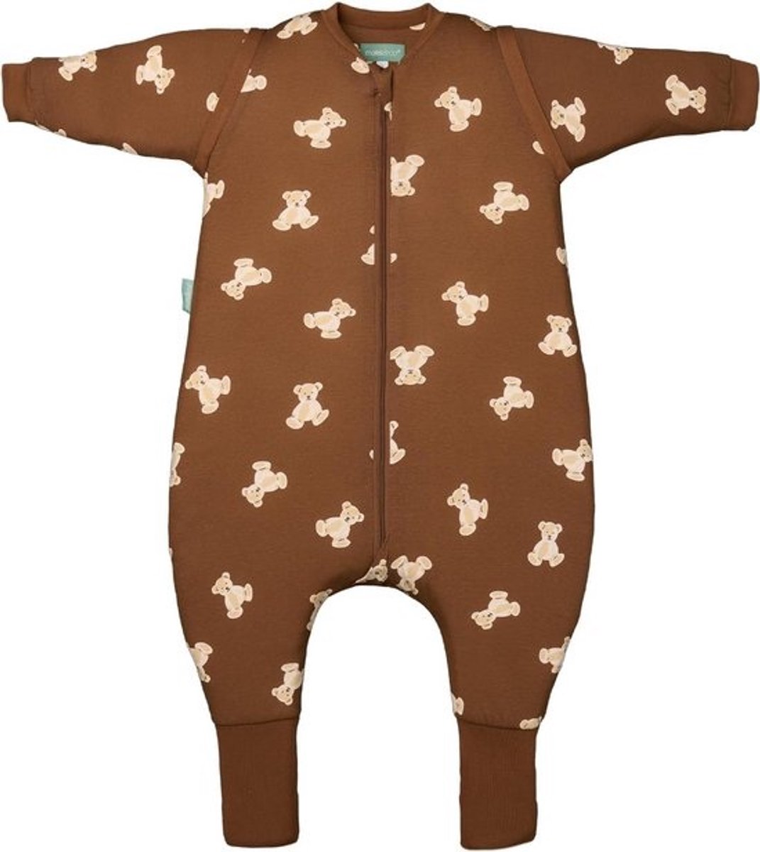 Pyjama met Afneembare Mouwen en Antislip Sokken, 1.0 TOG, Katoen, Ideaal voor Lente en Herfst
